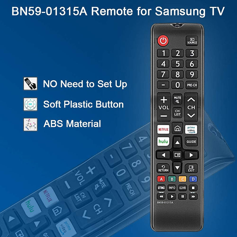  [AUSTRALIA] - Gvirtue BN59-01315A BN59-01315D Replacement for Samsung Remote Control and Smart 4K Ultra UHD Curved Series 8/7/ 6 TV HDTV LED, UN 32/40/ 43/50/ 55/58/ 65/75 inch N/NU/RU Series 5300 6900 710D