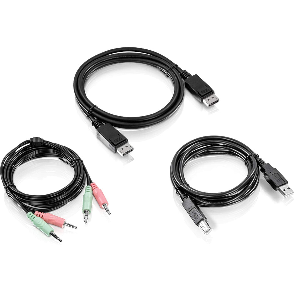  [AUSTRALIA] - TRENDnet 6 ft. Display Port, USB, and Audio KVM Cable Kit, Compatible w/ TK-240DP KVM Switch, DisplayPort 1.2, USB Mouse/Keyboard, 3.5mm Audio Connections, TK-CP06