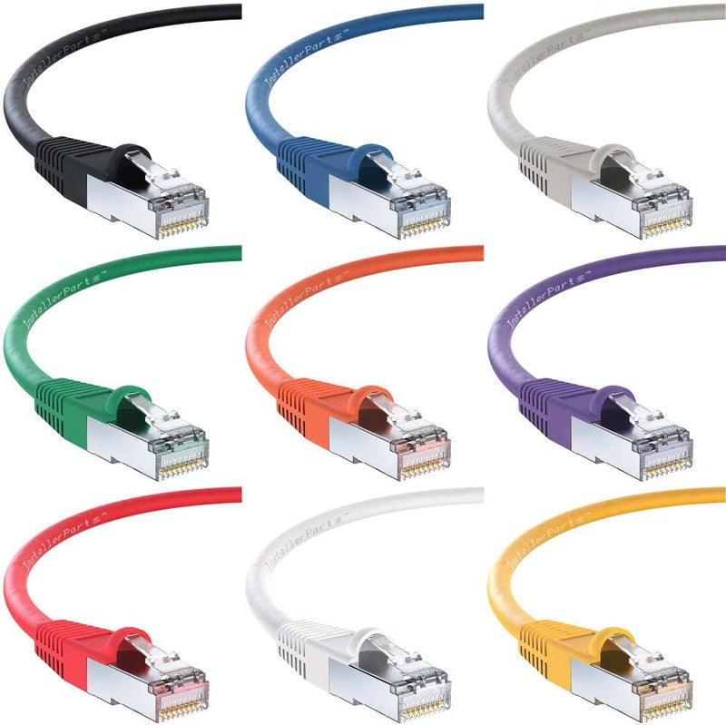  [AUSTRALIA] - InstallerParts Ethernet Cable CAT6 Cable Shielded (SSTP/SFTP) Booted 15 FT - Black - Professional Series - 10Gigabit/Sec Network/High Speed Internet Cable, 550MHZ 15 Feet