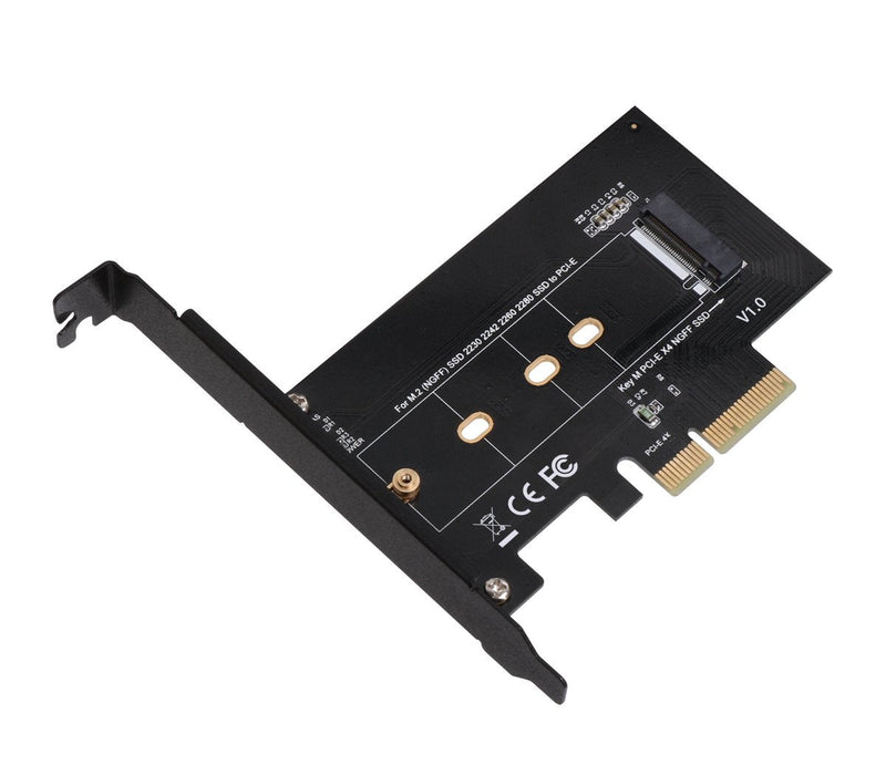  [AUSTRALIA] - SIIG M.2 NGFF SSD (M Key) to PCIe 3.0 x4 Card Adapter For 2230, 2242,2260, 2280 M.2 PCIe Host Controller Expansion Card SSDs NVMe or AHCI - (SC-M20014-S1),Black PCI Express x4