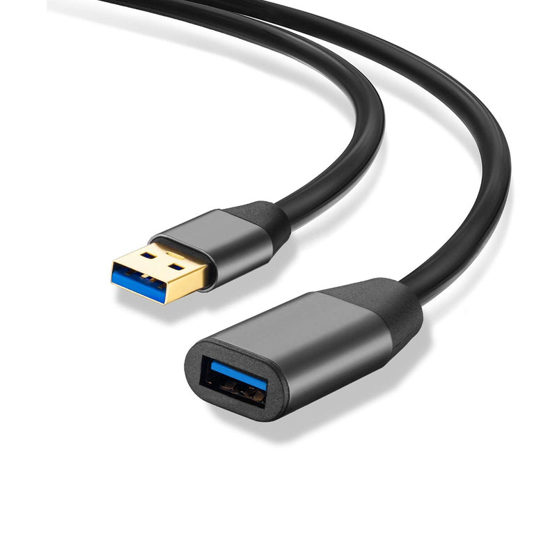  [AUSTRALIA] - USB 3.0 Extension Cable 15ft,XXONE,Aluminum Alloy USB Cable SuperSpeed USB 3.0 Type A Male to Female Extension Cord for Printer,Playstation, Xbox,USB Flash Drive,Card Reader, Hard Drive, Keyboard