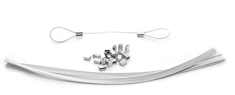  [AUSTRALIA] - TetherTies Cable Tethers White 10 Pack | DIY (self Install) Kit | Customizable Cable Tethers | Tether Computers Adapters & Dongles | Easy Installation | Free Crimping Tool | 12 inch Cable 10 Pack DIY TetherTies