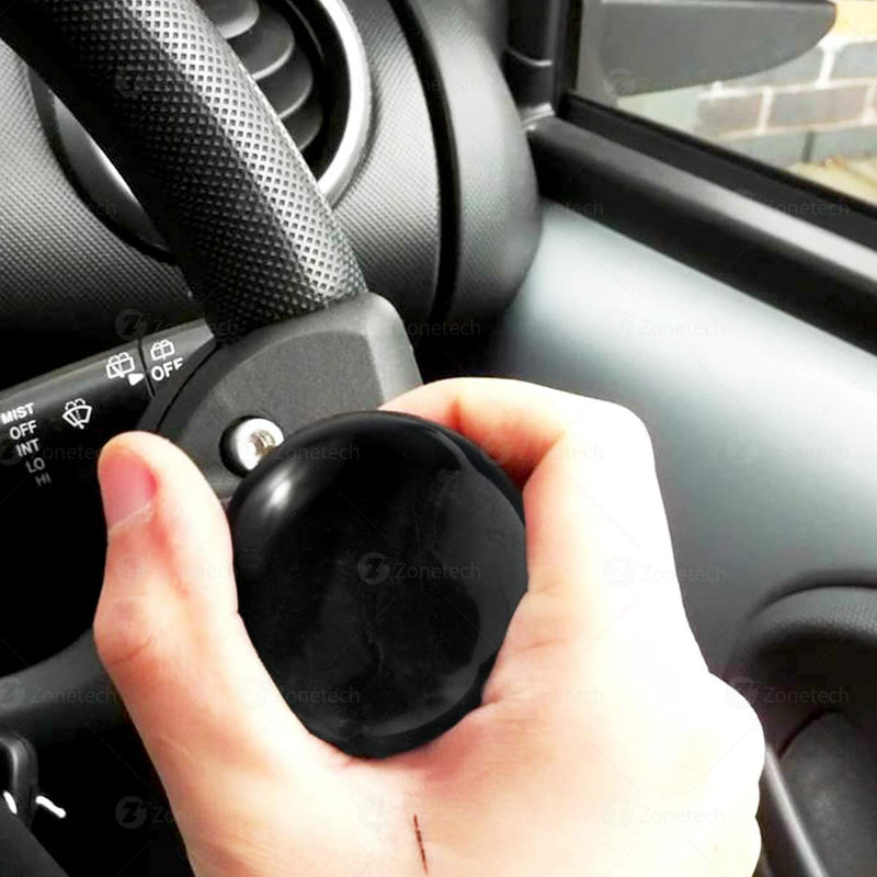  [AUSTRALIA] - Vehicle Steering Wheel Spinner Knob - Zone Tech Suicide Classic Black Premium Quality Steering Wheel Spinner with Power Handles Universal Fit