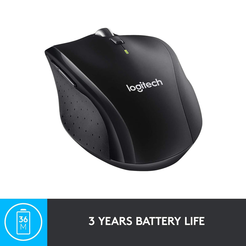  [AUSTRALIA] - Logitech M705 Wireless Marathon Mouse for PC - Long 3 Year Battery Life, Ergonomic Shape with Hyper-Fast Scrolling and USB Unifying Receiver for Computer and Laptop - Black