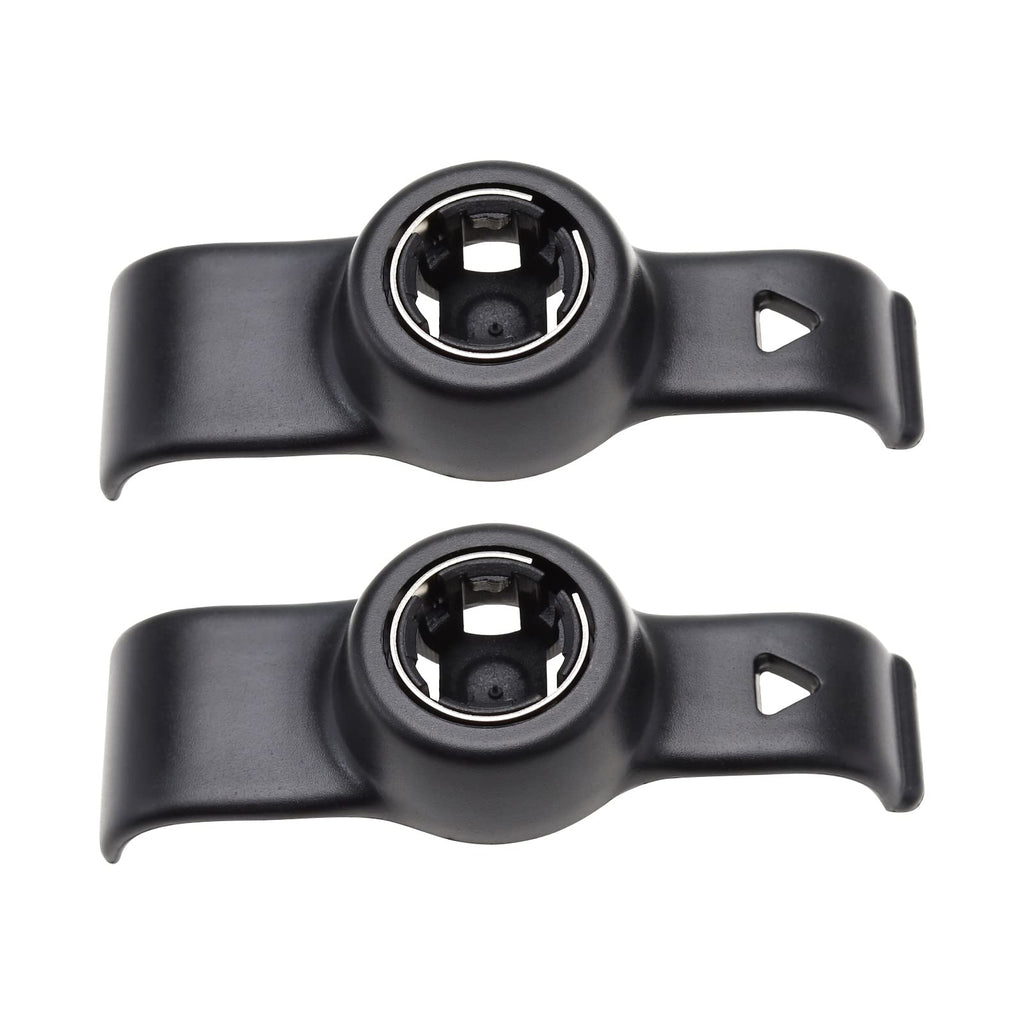  [AUSTRALIA] - 2PCS Car GPS Mount Holder Back Clips Compatible with Garmin Nuvi GPS Replacement Mounting Bracket Support GPS System Accessories Plastic Black