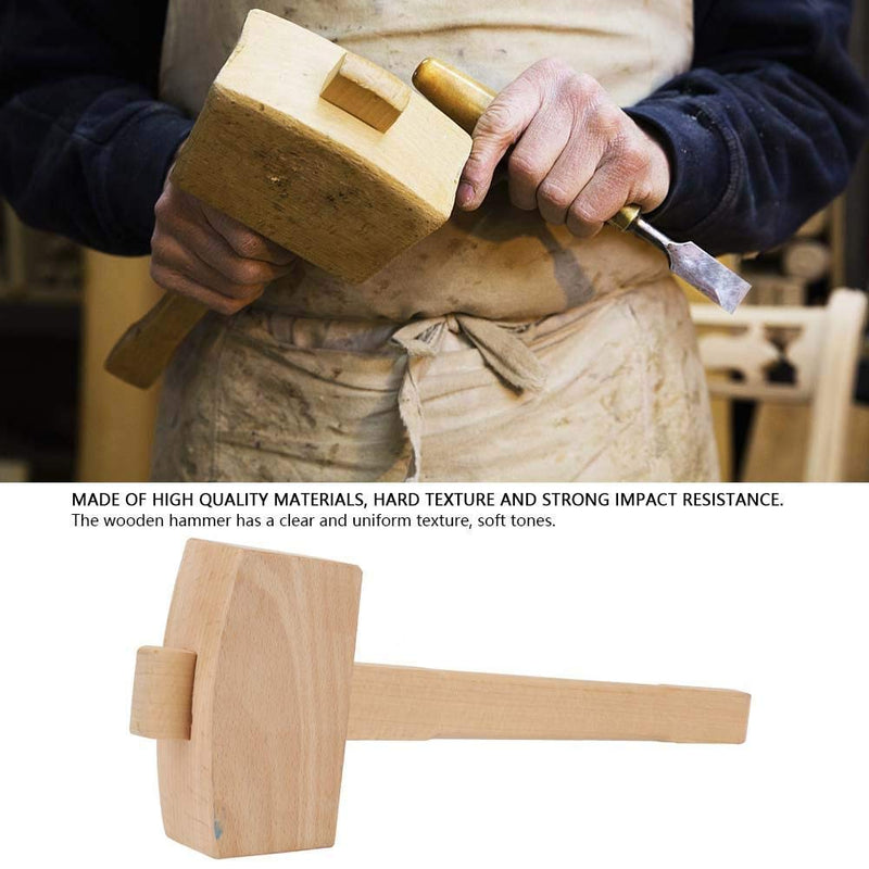  [AUSTRALIA] - Professional Carpenter Wooden Hammer Wood Tapping 100% Woodworking Tool with Angled Striking Face