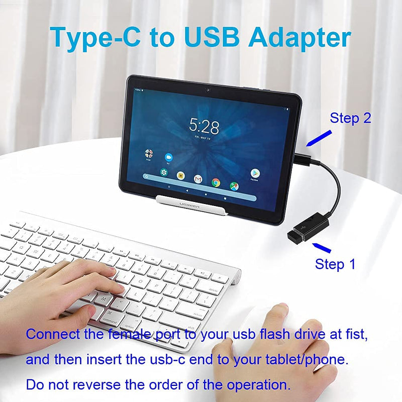  [AUSTRALIA] - FLEAVER USB C to USB Adapter [2 Pack],Type-C OTG Cable Type C Male to USB A Female Adapter Compatible with Pro/Air 2019 2018 2017, Galaxy S20 S20+ Ultra Note 10 S9 S8 (Black) Black