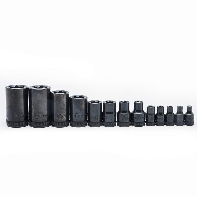  [AUSTRALIA] - GEARWRENCH 13 Pc. 1/4", 3/8" & 1/2" Drive External Torx Socket Set - 80583