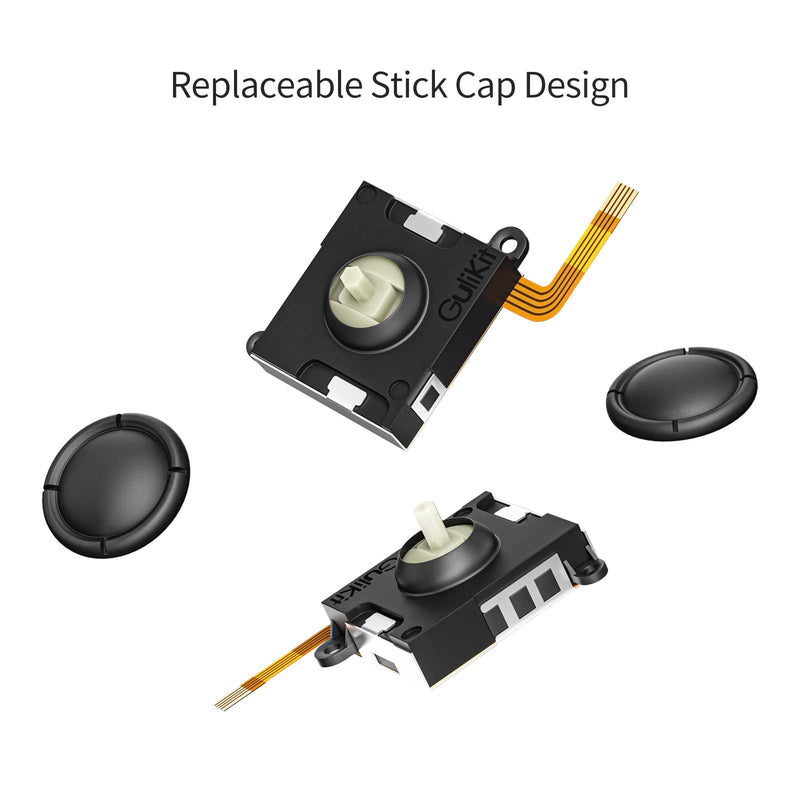  [AUSTRALIA] - AKNES Gulikit Switch Joystick Replacement,No Drift, Hall Thumb Stick for Switch Joycon Controller&Switch OLED/Switch Lite,Left/Right Hall Effect Sensor Joystick Repair Kit/Tool,Thumbstick Cap (1 Pair) One Pair