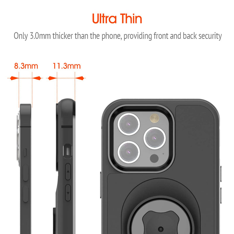  [AUSTRALIA] - sincetop Shockproof Case with Quick Mount Adapter for iPhone 13Mini(5.4') - Quick Attach Your Cellphone to Any Bike Mount/Car Phone Holder/Armband/Belt Clip For iPhone 13Mini (5.4')