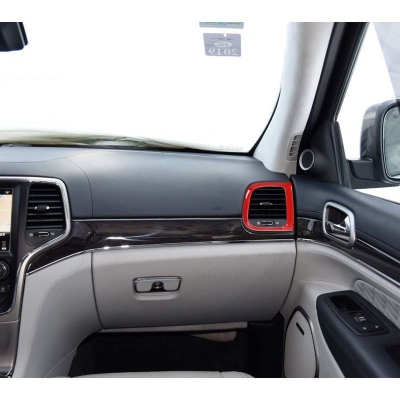 JeCar Center Console Air Condition Vent Trim Interior Accessories for 2011-2019 Jeep Grand Cherokee, Red - LeoForward Australia