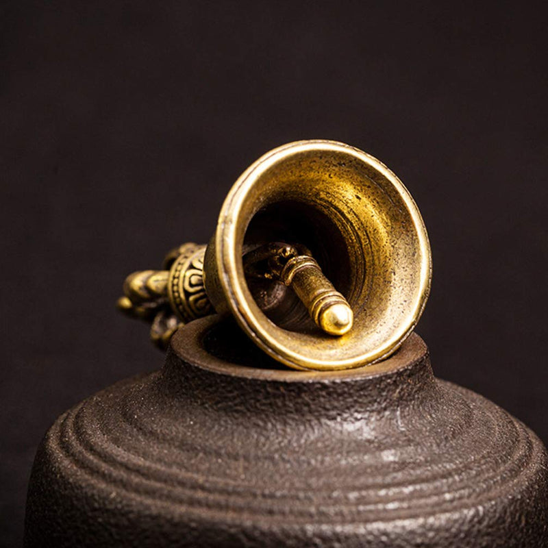  [AUSTRALIA] - ARTIBETTER Copper Hand Bell Call Bell Vintage Wedding Bell Reception Dinner Shop Hotel Service Bell