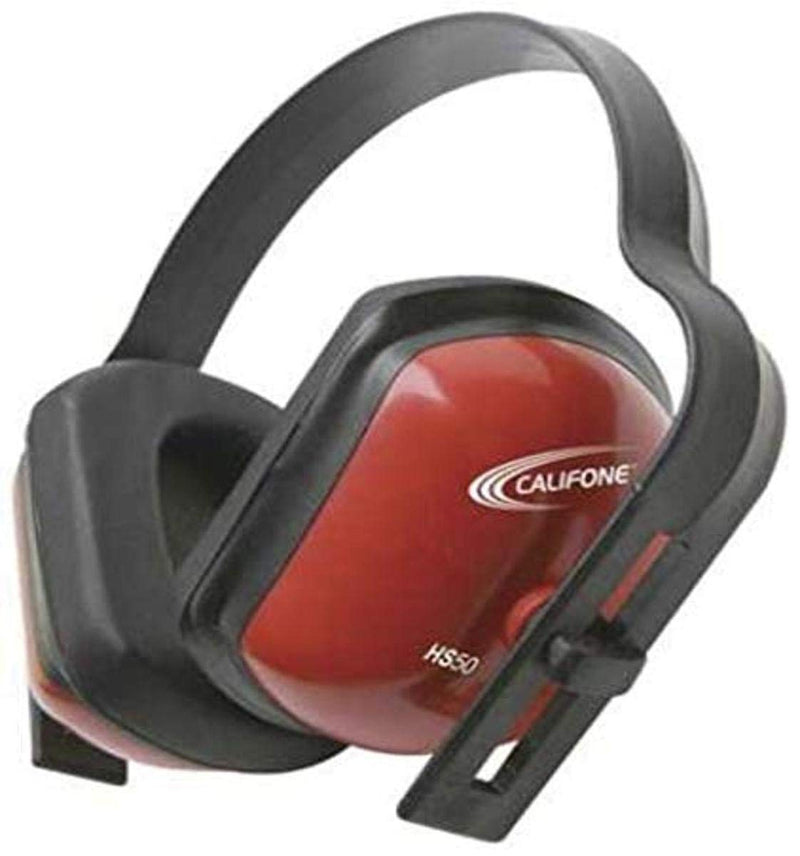  [AUSTRALIA] - Califone HS50 Hearing Safe Hearing Protector Ear Muff, Bright Red Safety Color, 28db Noise Reduction