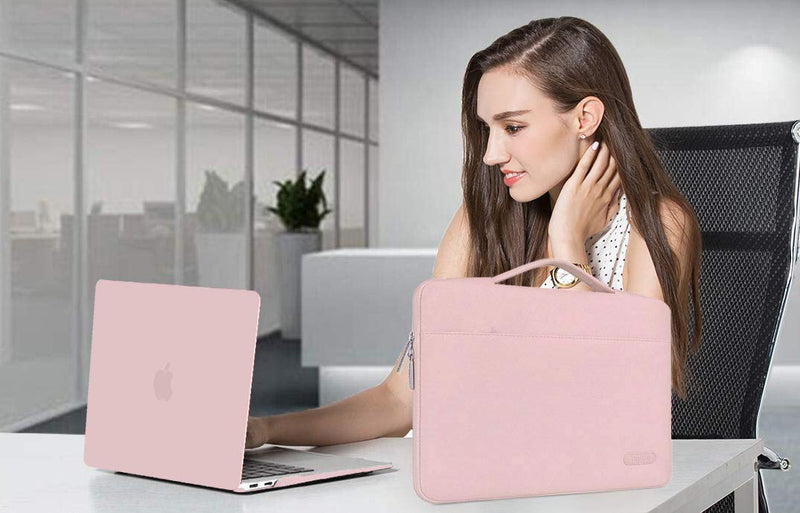 MOSISO Compatible with MacBook Air 13 inch Case 2020 2019 2018 Release A2337 M1 A2179 A1932 Retina Display Touch ID, Plastic Hard Shell&Bag&Keyboard Cover&Webcam Cover&Screen Protector, Rose Quartz - LeoForward Australia