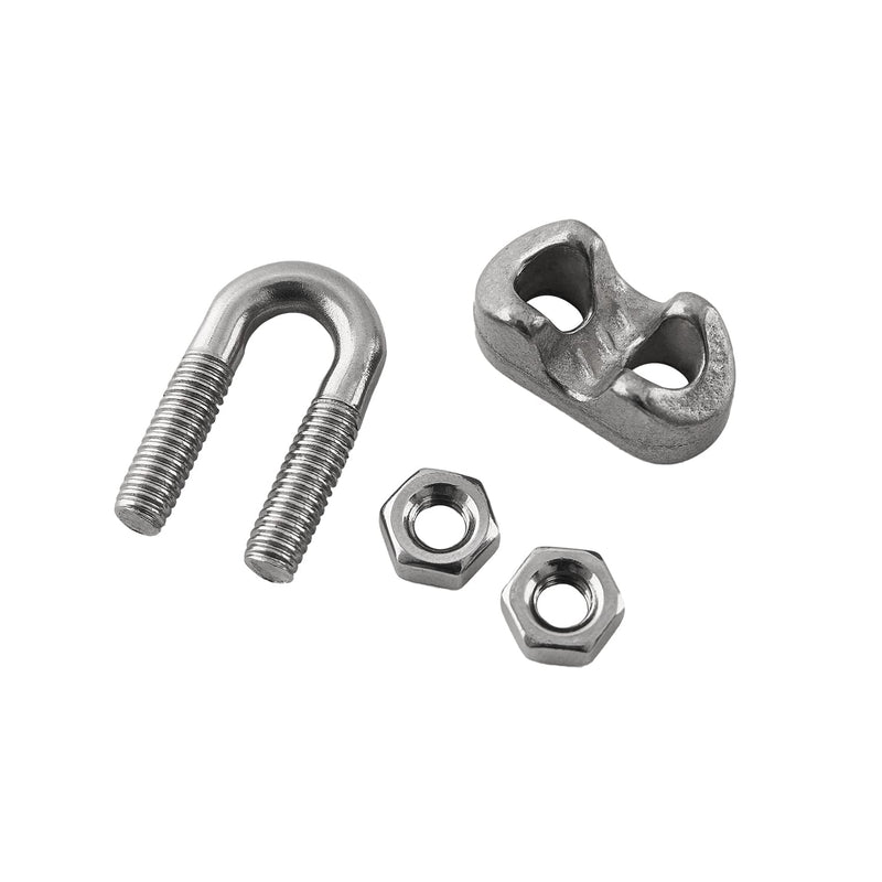  [AUSTRALIA] - HSTECH 20PCS 1/8 Inch M3 304 Stainless Steel Wire Rope Cable Clip Clamp, Used for Anything That Involves Cable Clips: Rigging, Temporary Guardrail Systems, Securing Loads, Hanging Banners Or Flags M3-1/8''