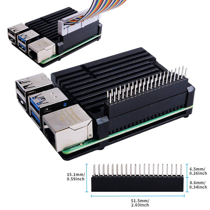  [AUSTRALIA] - GeeekPi Raspberry Pi 4B Case, Raspberry Pi Armor Case,Raspberry Pi Aluminum case with Passive Cooling/Shell Heat Dissipation Heatsink Thermal Tape for Raspberry Pi 4B/3B+/3B