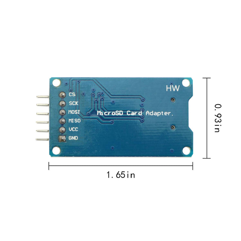 Maxmoral 2PCS Micro SD Storage Board Memory Shield Expansion Module 6 Pin SPI Interface Mini TF Card Adapter Reader - LeoForward Australia