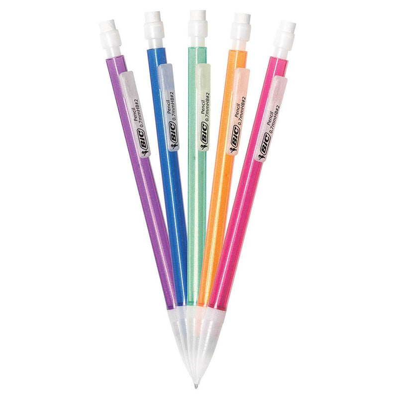  [AUSTRALIA] - BIC Xtra-Sparkle Mechanical Pencil, Medium Point (0.7mm), Fun Design With Colorful Barrel, 15-Count Black