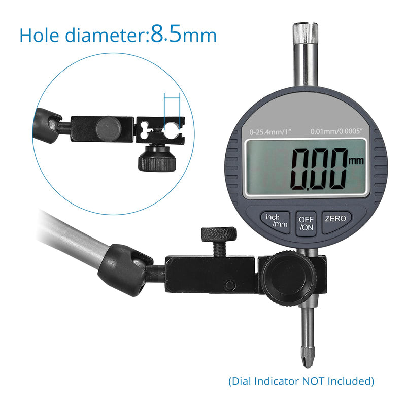  [AUSTRALIA] - AUTOUTLET Magnetic Stand Holder for Dial Indicator, Strong Magnetic Stand Base Holder, 176lbs/80kg Maximum Pulling Force, Universal Flexible Magnetic Holder for Dial Indicator Measuring Tool Magnetic Base