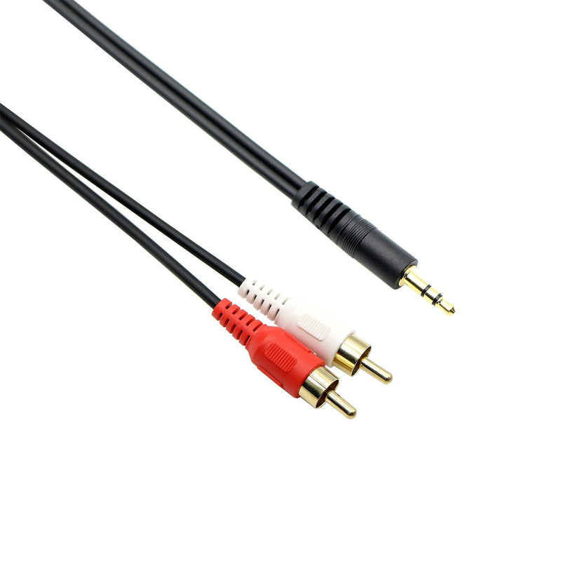 Pasow 3.5mm Stereo Male to 2RCA Male (Right and Left) RCA Audio Cable (50 Feet) - LeoForward Australia