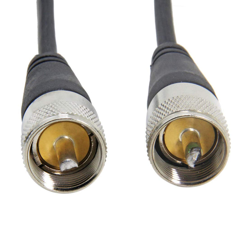 CB Radio Cable, PL259 Jumper, 3FT(1m) RFAdapter PL-259 UHF Male to Male Connector Coax RG58 Cable, 50 Ohm Low Loss for Radio Antenna 3FT(1m) - LeoForward Australia