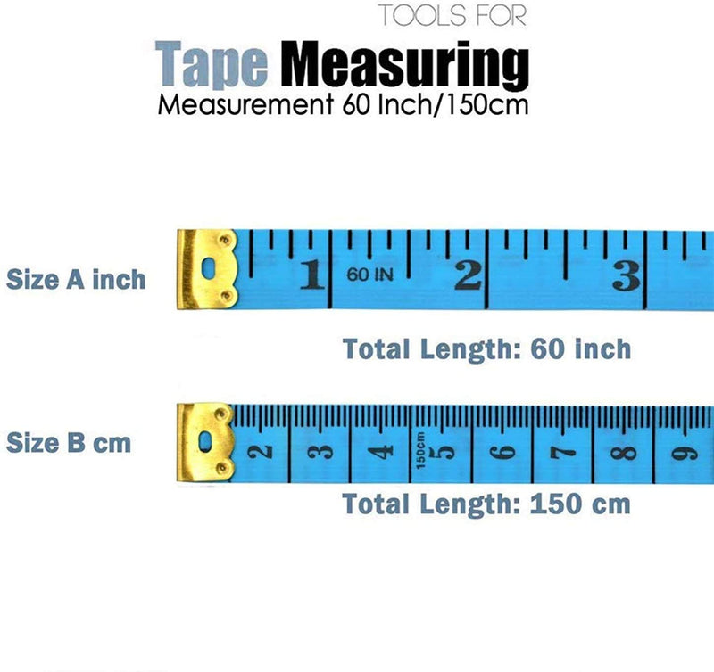  [AUSTRALIA] - 24 Pack 60 inches Double Scale Soft Tape Measure Flexible Measuring Tape Ruler Weight Loss Medical Body Measurement Sewing Tailor Dressmaker Cloth Ruler with Accurate Measurements(150cm/60inch)