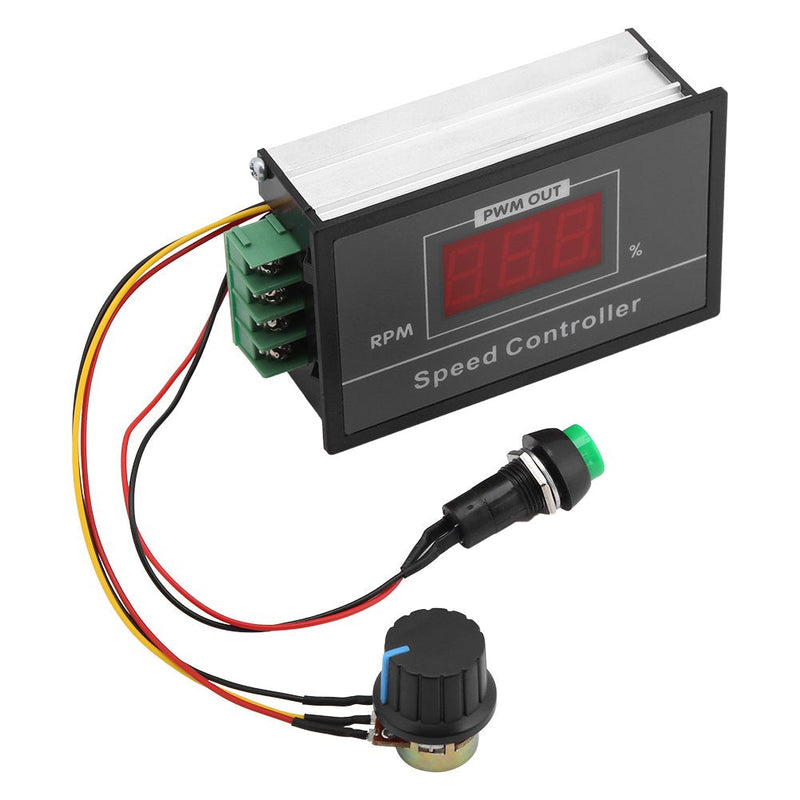  [AUSTRALIA] - Motor Speed Controller with Start Stop Switch DC 6-60V 12V 24V 36V 48V 30A PWM DC Stepless Controller (PWM) Speed Adjustable