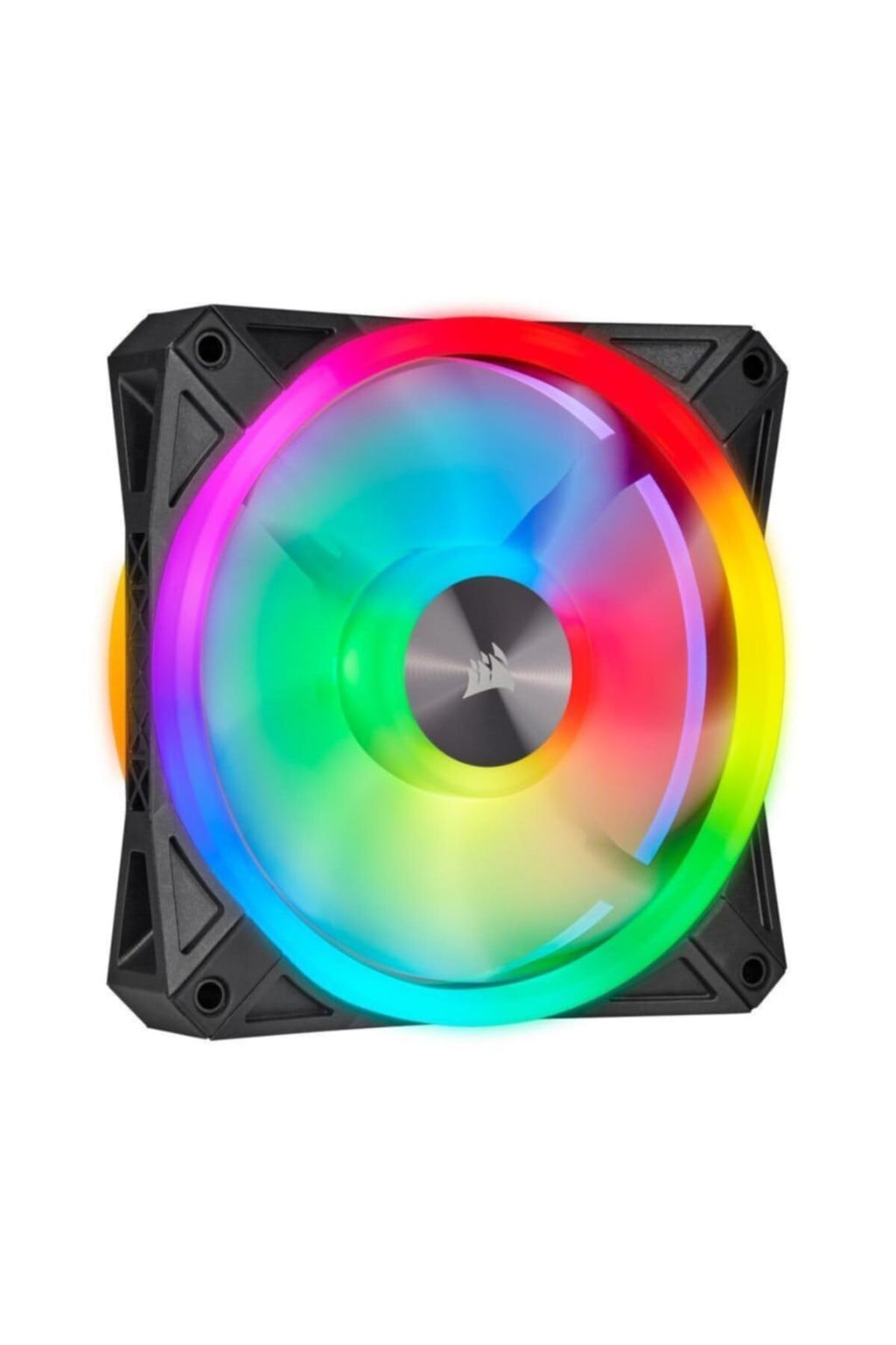  [AUSTRALIA] - Corsair iCUE QL120 RGB, 120 mm RGB LED PWM fan (34 individually controllable RGB LEDs, speeds up to 1,500 rpm, low noise) single pack - black