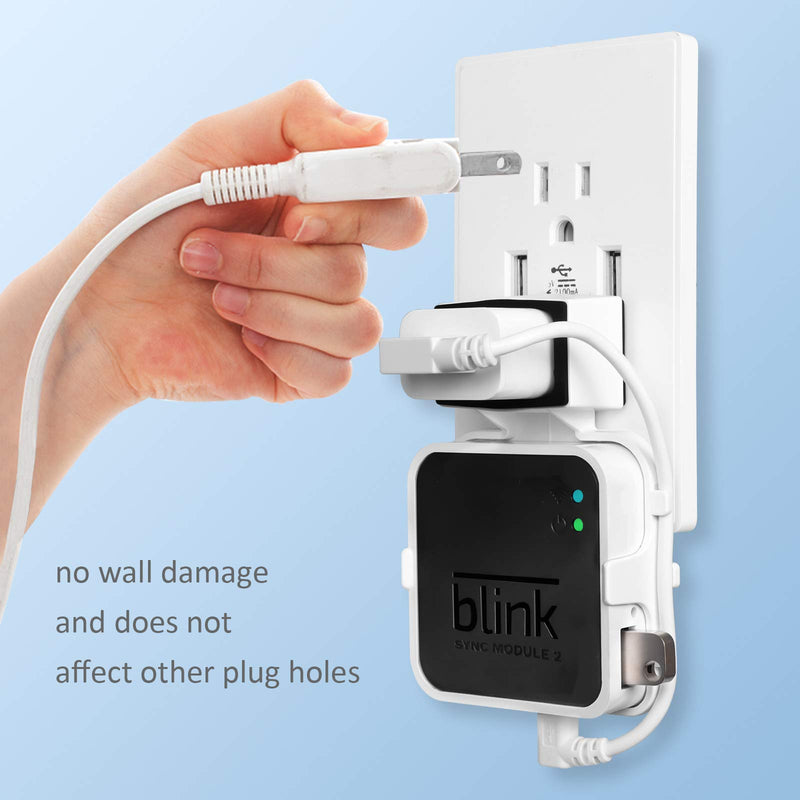 Outlet Wall Mount and 64GB USB Flash Drive for Blink Sync Module 2,Simple Mount Bracket Holder for All-New Blink Outdoor Blink Indoor Home Security Camera with Easy Mount Short Cable - LeoForward Australia