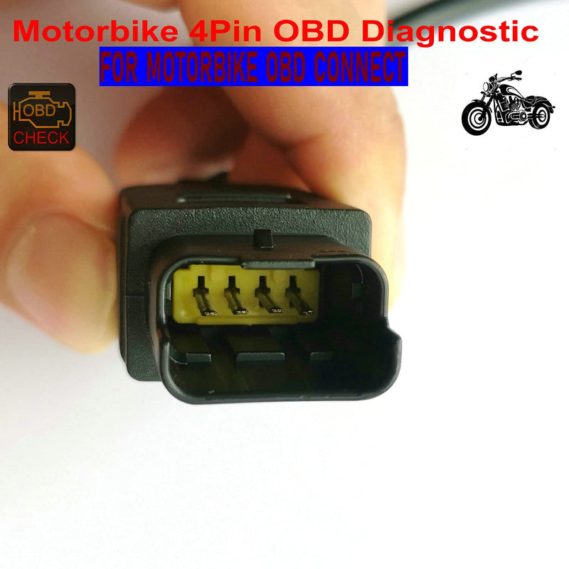 Motorbike OBD 4 Pin Diagnostic Adapter, Multistrada Motorcycle OBDII DDA Can-Bus Connector - LeoForward Australia