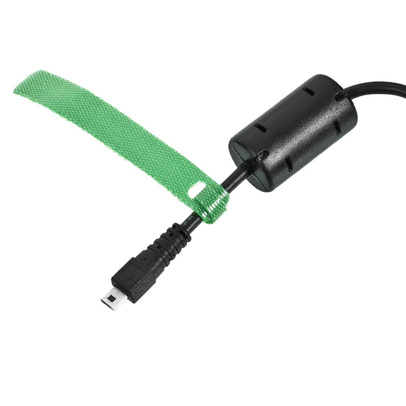  [AUSTRALIA] - uxcell Reusable Cable Ties, 4 Inch Hook and Loop Cord Wraps, Green Zip Tie 50pcs