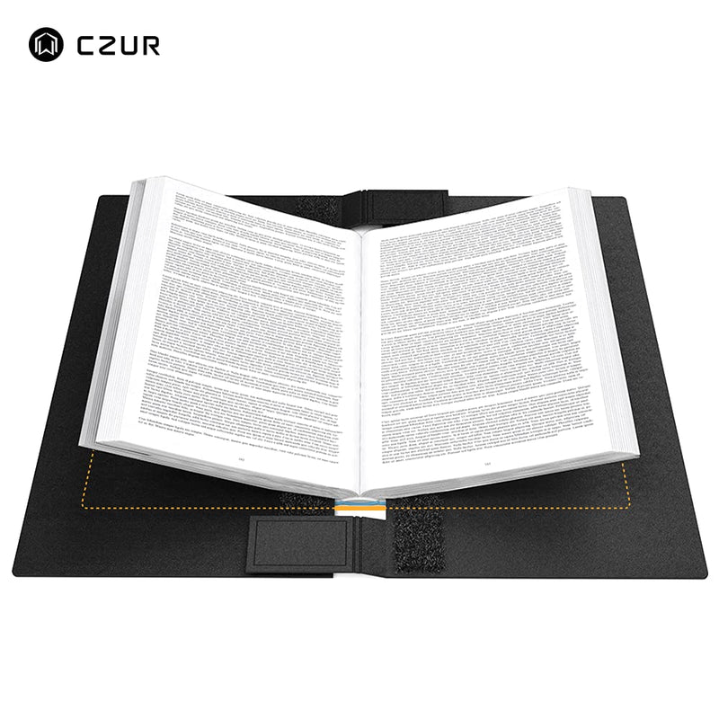  [AUSTRALIA] - CZUR Assistive Cover 13.14-inch with Adjustable Hook&Loop Splash Resistant,PVC Material Cover for CZUR Book Scanner, Office&Home-Black