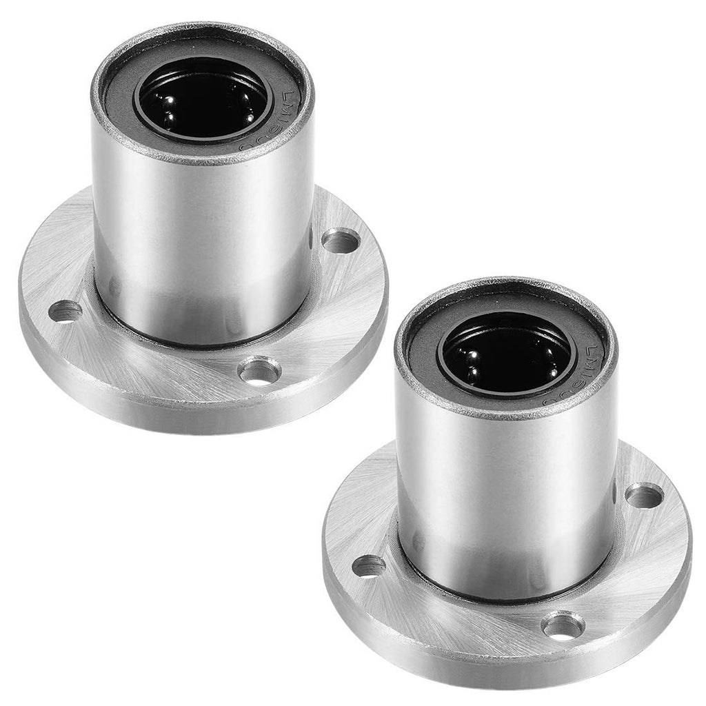  [AUSTRALIA] - uxcell LM16UU Round Flange Linear Ball Bearings, 16mm Bore Dia, 28mm OD, 37mm Length(Pack of 2)