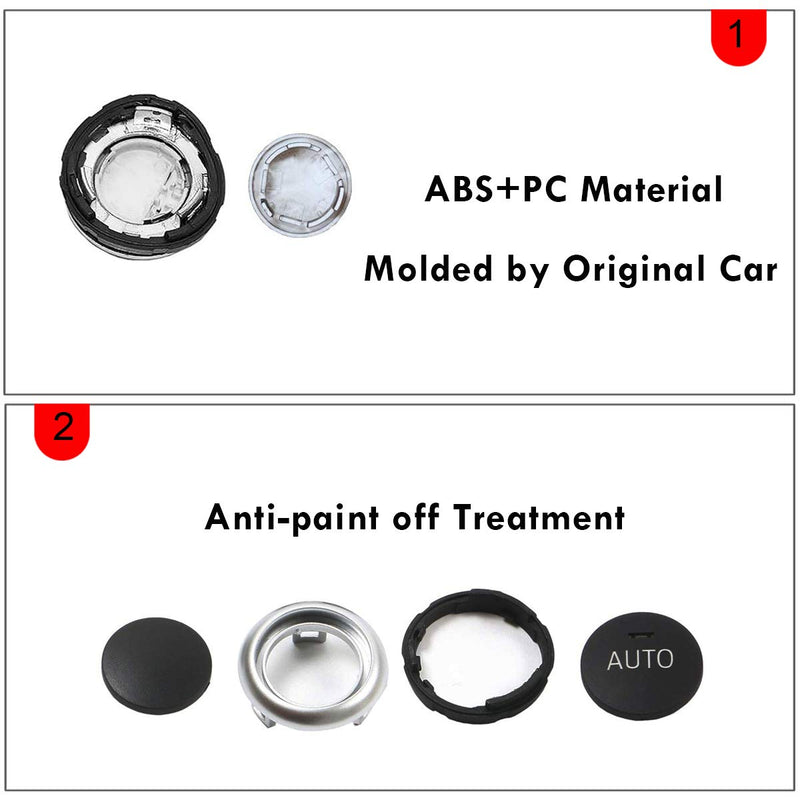 Moonlinks for BMW Air Conditioning Rotation Button,Climate Control Knob Switch Temperature Adjustment Replacement Kit for BMW 5 Series F10 F11,6 Series F12 F13,7 Series F01 F02, X5 F15, X6 F16 BMW F10 Air Conditioning Control Knob Repair Kit - LeoForward Australia
