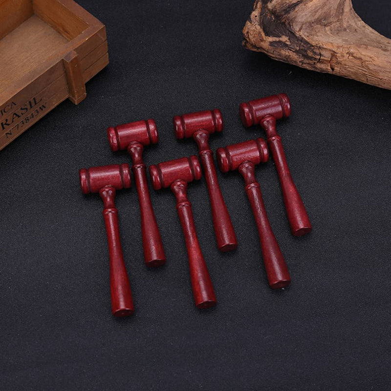  [AUSTRALIA] - NUOBESTY 5pcs Judge Gavel Accessory Mini Wooden Gavel Toy Judgment Hammer Wooden Gavel Judgment Cosplay Lawyer Judge Costume Accessory