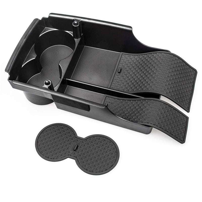  [AUSTRALIA] - CoolKo Newest Model X & Model S Center Console Armrest Storage Box Holder with Water Cup Holders