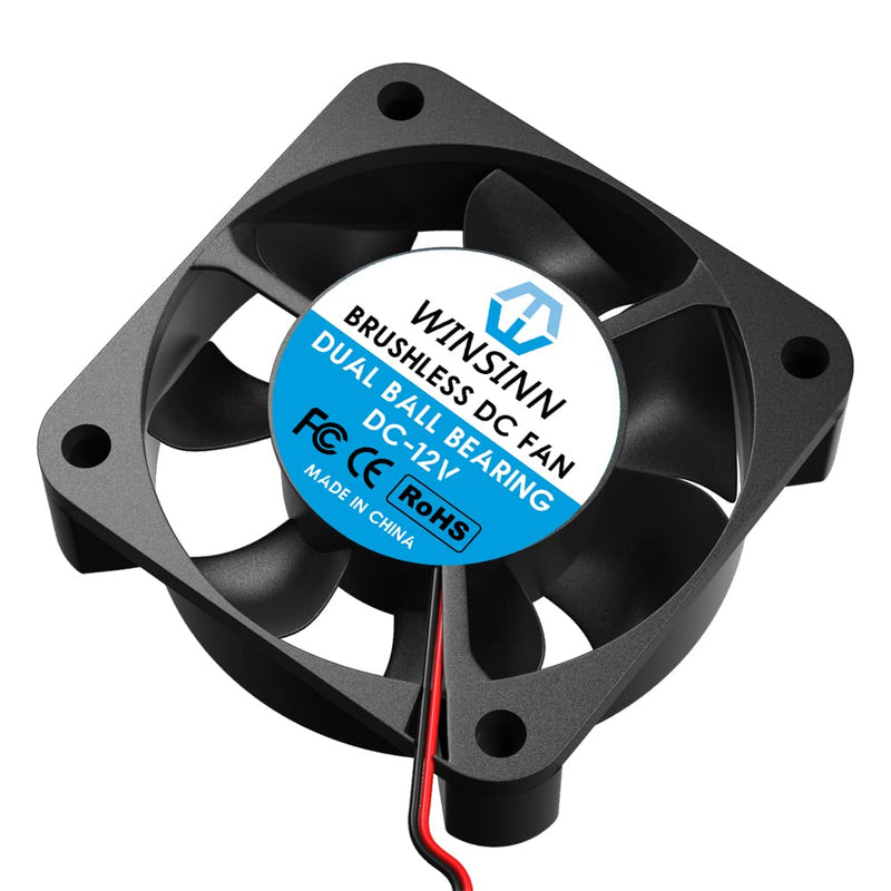  [AUSTRALIA] - WINSINN 40mm Fan 12V, 3D Printer Micro 12 Volt Fans 4010 Dual Ball Bearing, Brushless Cooling 40mmx10mm 2PIN (Pack of 5Pcs) DC 12V