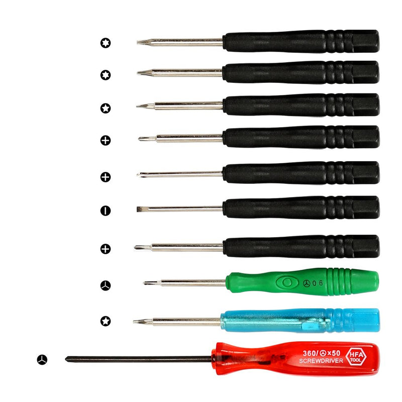  [AUSTRALIA] - 27 in 1 Cell Phone iPhone Repair Screwdriver Kit Tool with Screen Removal Adhesive Sticker for Phones,iPad and More Electronic Devices DIY Fix Tool Kits 27 in 1