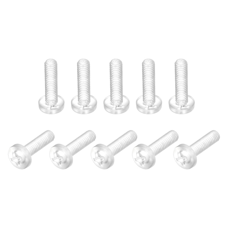  [AUSTRALIA] - uxcell M2x10mm Plastic Phillips Bolts 50pcs PC Pan Head Machine Screws Transparent