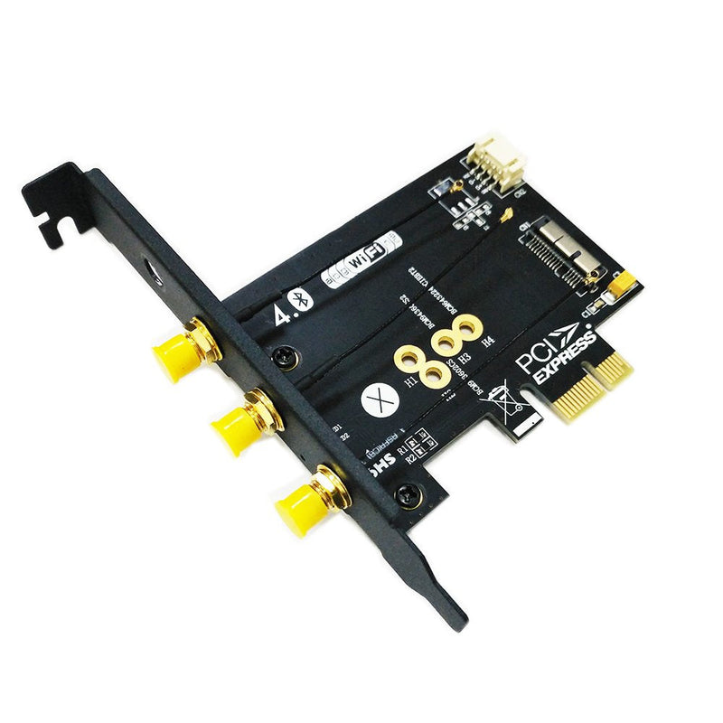  [AUSTRALIA] - BCM943224PCIEBT2/bcm94360CS2/BCM943602CS WiFi + Bluetooth 4.0 Card to PCI-E x1 Adapter for PC/Hackintosh