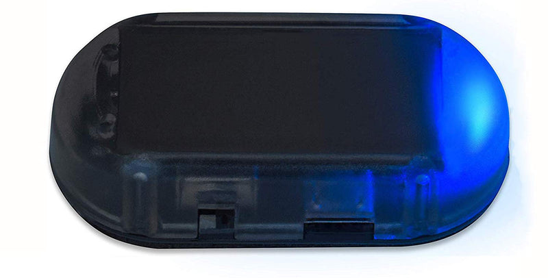  [AUSTRALIA] - PerfecTech Car Solar Power Simulated Dummy Alarm Warning Anti-Theft LED Flashing Security Light with new USB port （Blue）