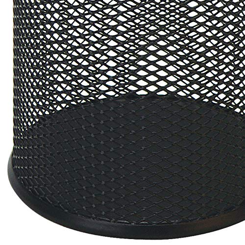  [AUSTRALIA] - Black Pen Holder Cup for Desk, Pencil Cup Holder, Black Wire Mesh Pen Cup for Desk Office Pen Organizer