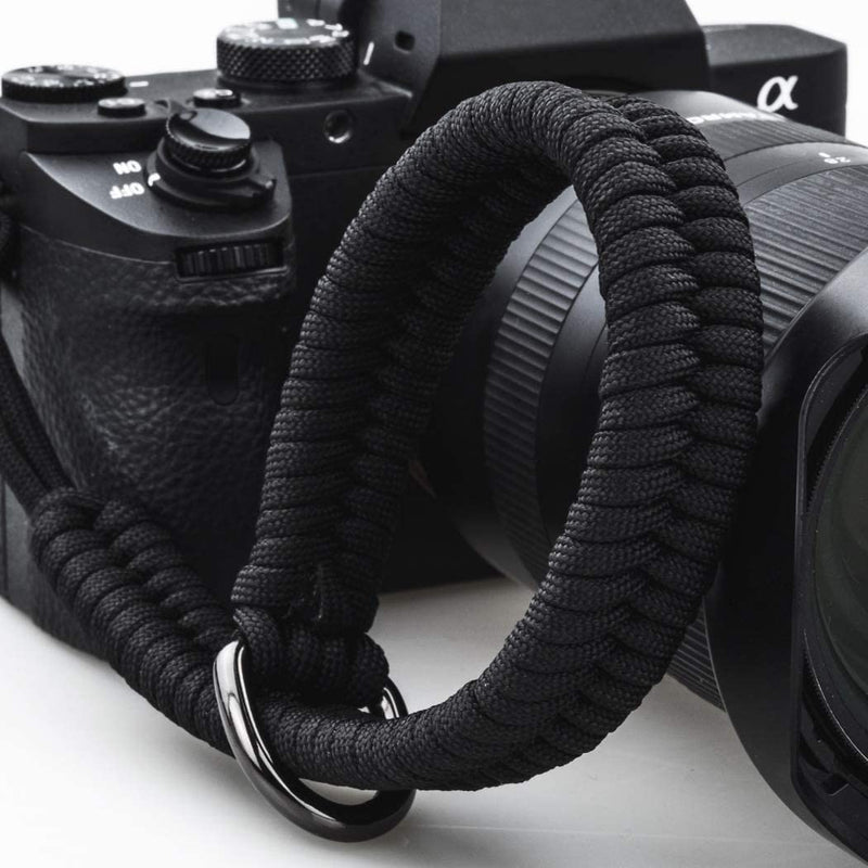  [AUSTRALIA] - Camera Wrist Strap for DSLR Mirrorless Camera, Quick Release Camera Hand Strap with Safer Connector Black
