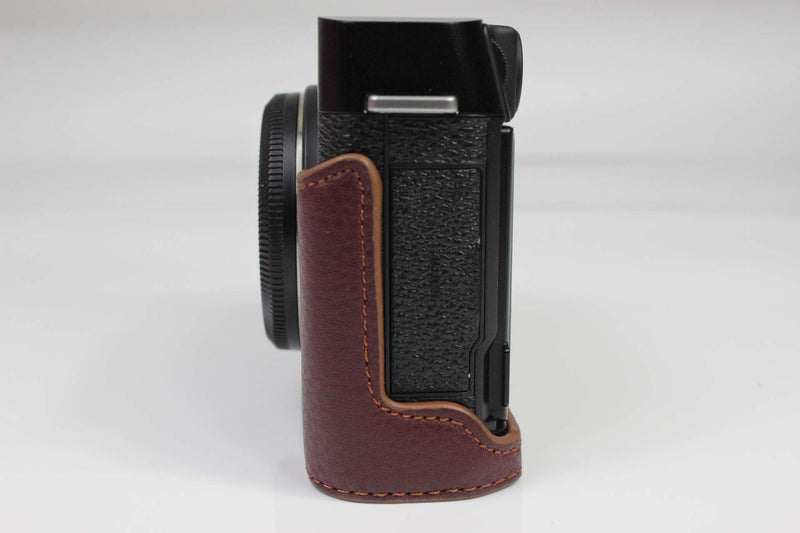  [AUSTRALIA] - X-E4 Case, BolinUS Handmade Genuine Real Leather Half Camera Case Bag Cover for Fuji Fujifilm X-E4 XE4 Bottom Opening Version + Hand Strap (Coffee) Coffee
