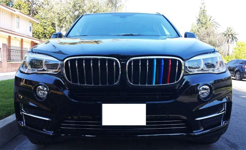 iJDMTOY Exact Fit ///M-Colored Grille Insert Trims Compatible With 2014-2018 BMW F15 X5 and 2015-2016 BMW F16 X6 (Does not fit 2017 X6) Center Kidney Grill - LeoForward Australia