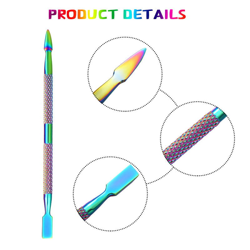  [AUSTRALIA] - 8 Pieces/ 2 Styles Rainbow Wax Carving Tool Stainless Steel Sculpture Tool Engraving Wax Tools Wax Engraving Tool for DIY Wax Oil Candle Statuary Clay Crafts Making