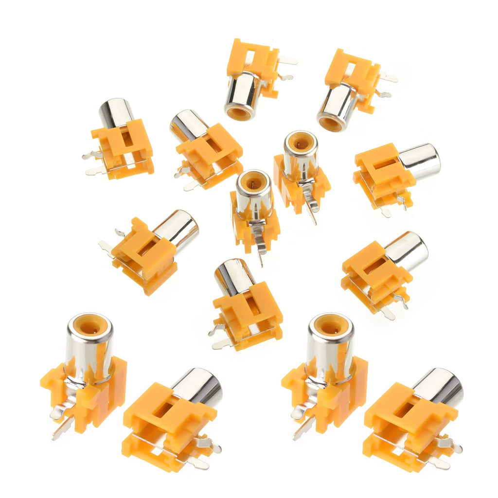  [AUSTRALIA] - Fielect 10Pcs RCA Female Jack 2 Pin PCB Mounted AV Concentric Outlet 1 RCA Female Socket Connector Stereo Audio Video Jack 2Pin 1hole RCA AV-5