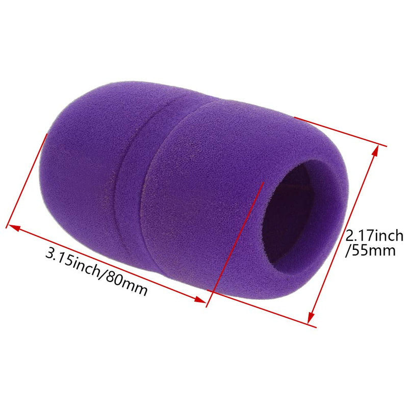  [AUSTRALIA] - Fielect 5PCS Sponge Foam Mic Cover Handheld Microphone Windscreen Shield Protection Purple for KTV Broadcasting