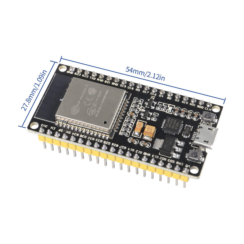  [AUSTRALIA] - 3PCS ESP32 38Pin Development Board ESP-32S Microcontroller Processor Integrated 2-in-1 Microcontroller ESP-WROOM-32 Chip WiFi NodeMCU-32S ESP-WROOM-32 Compatible with Arduino IDE