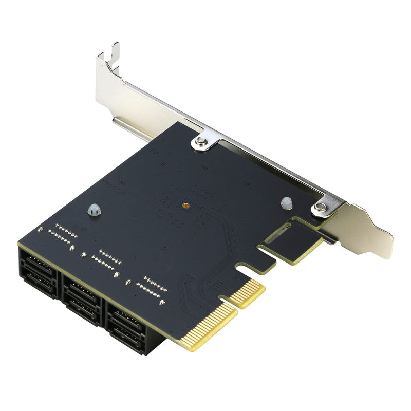  [AUSTRALIA] - PCIe SATA Card [6 Ports], RIITOP PCIe x4 to 6 Port SATA 3.0 6Gbps Expansion Controller Adapter